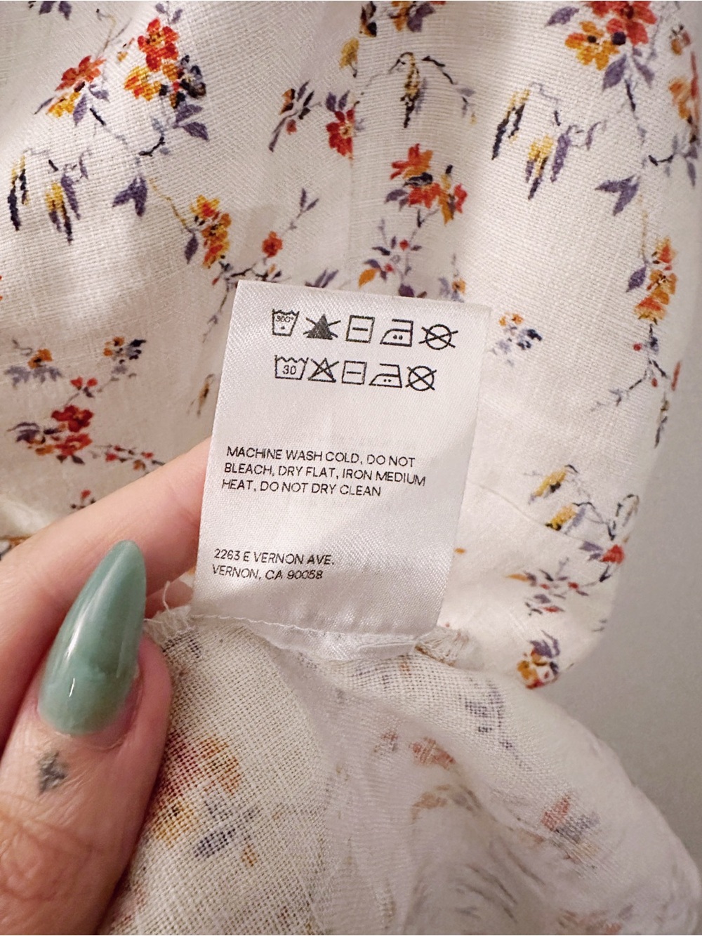 Reformation White Floral Mini Dress with Red and Blue Accents - Picture 5 of 7